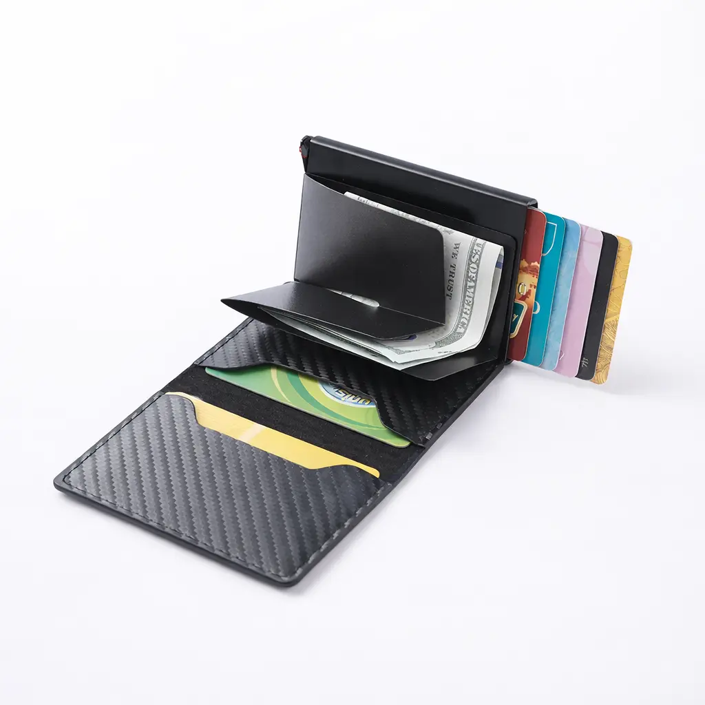 RFID Blocking Slim Carbon Fiber Wallet - Image 7