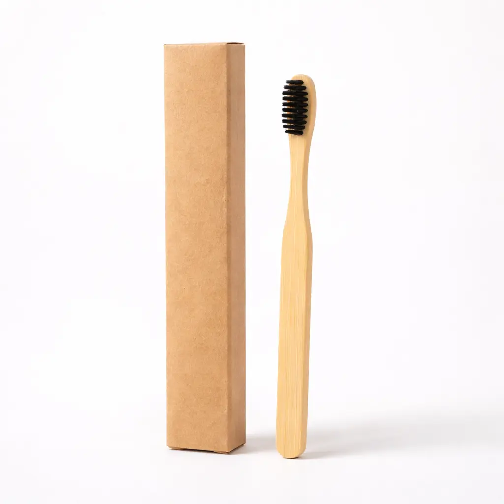 single square handle bamboo toothbrush with recyclable box quality home essentials at westfordliving