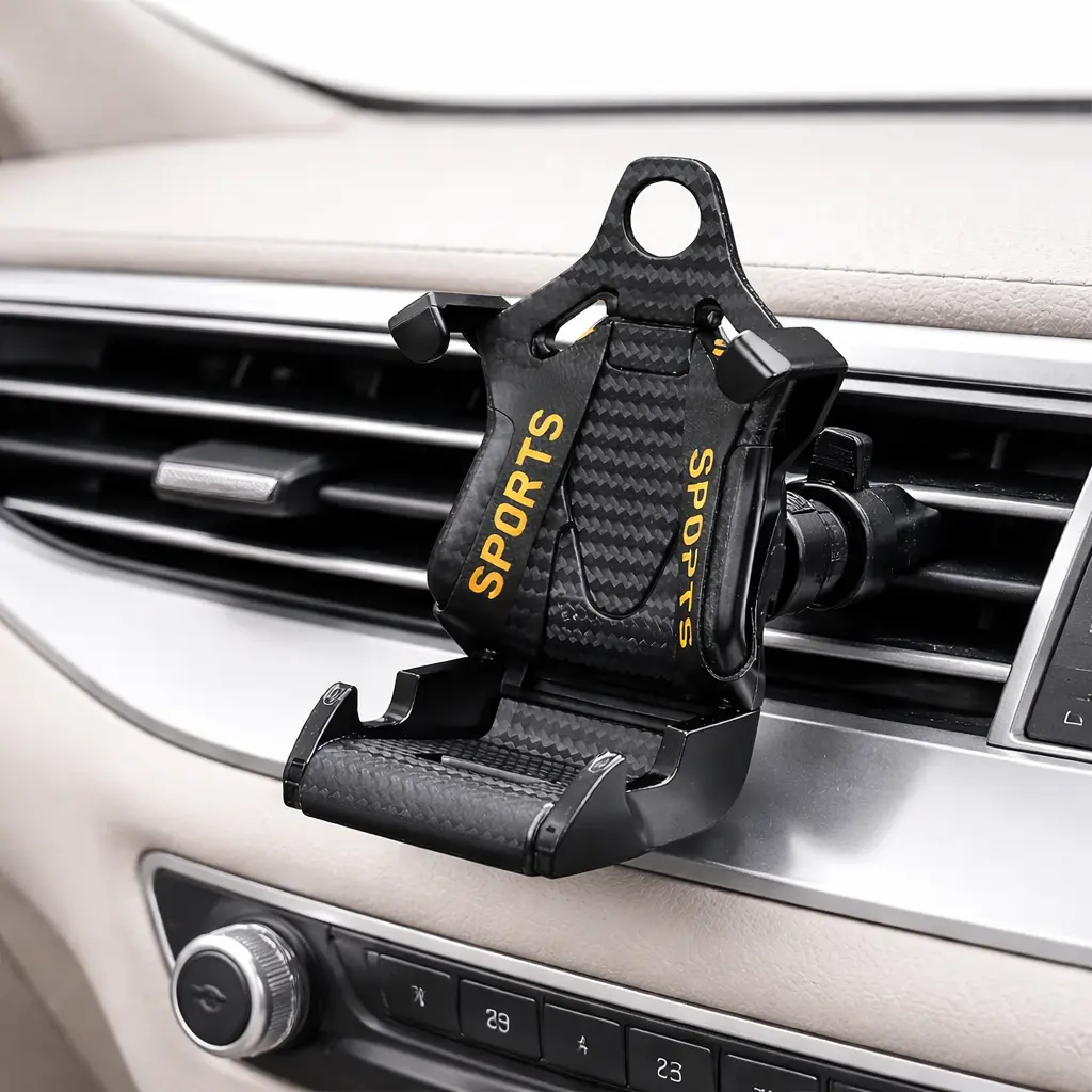 sporty magnetic phone holder installed on car air vent with anti shake design quality home essentials at westfordliving
